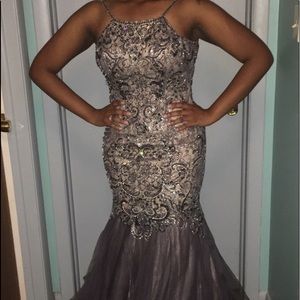 Prom dress - pewter, size 8 - worn once